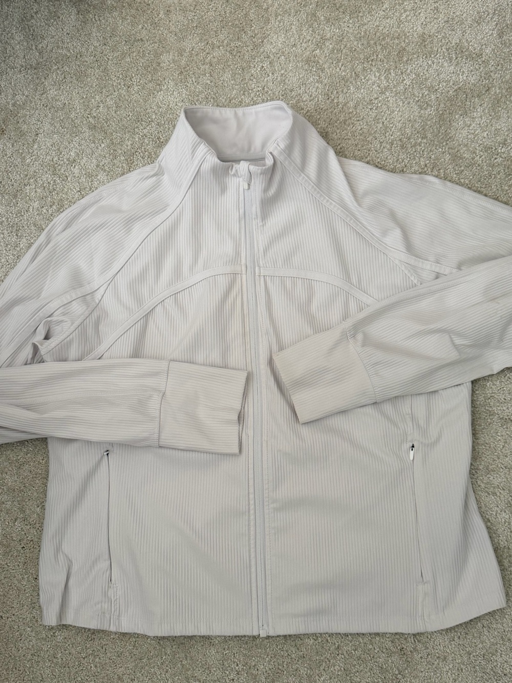 Danskin White Full-Zip Utility Jacket